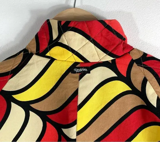 Totem Zip Up Abstract Print Jacket