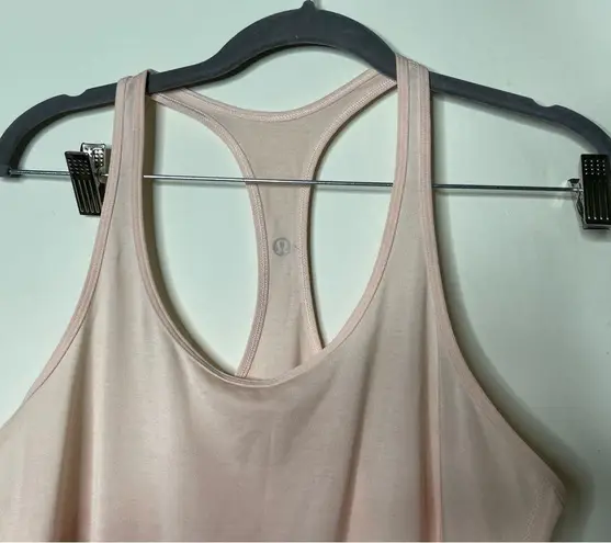 Lululemon  cream blush racer back woven tank sz 4