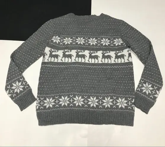 grey and white deer Crewneck sweater M Size M