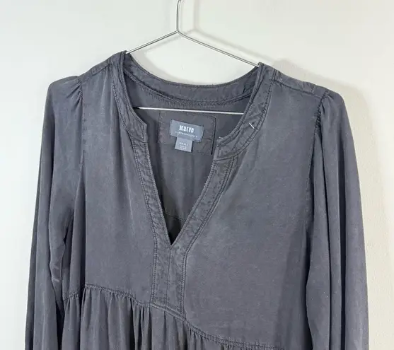 Anthropologie Maeve by  Black Tiered Long Sleeve Mini Dress - Image 4