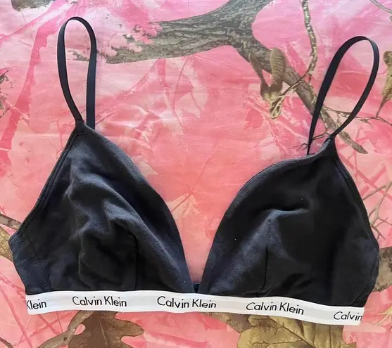 Calvin Klein black triangle bralette thumbnail 3