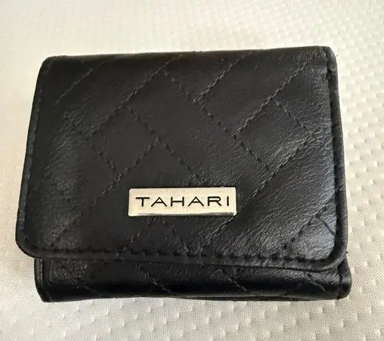 Tahari Black Quilted Wallet