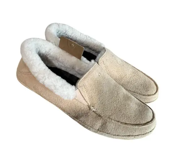 Olukai Women's Size 10 Ku’Una Slippers Golden Sand NWT