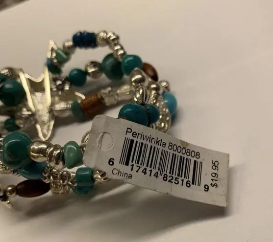 Periwinkle By Barlow Silver Tone Starfish Costume Bracelet NWT $19 Please Read