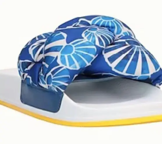 La Double J Printed Braided Flat Sandals size 8 Blue