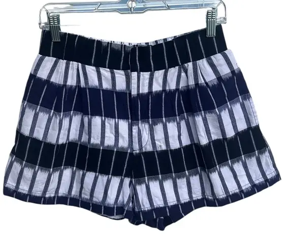 Apiece Apart Taiyana Shorts Indigo White Ikat Stripe Resort Wear Coastal Small