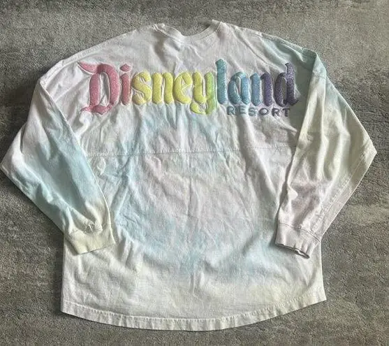 Spirit Jersey Disneyland Resort Parks Shirt Large Glitter Tie Dye Puffy Letters