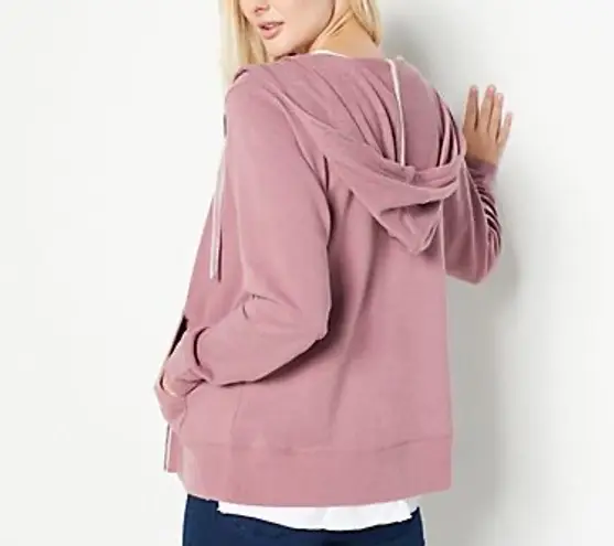 Peace Love World Love Life French Terry Hoodie NWT A399273 Aqua Verde Size 1X