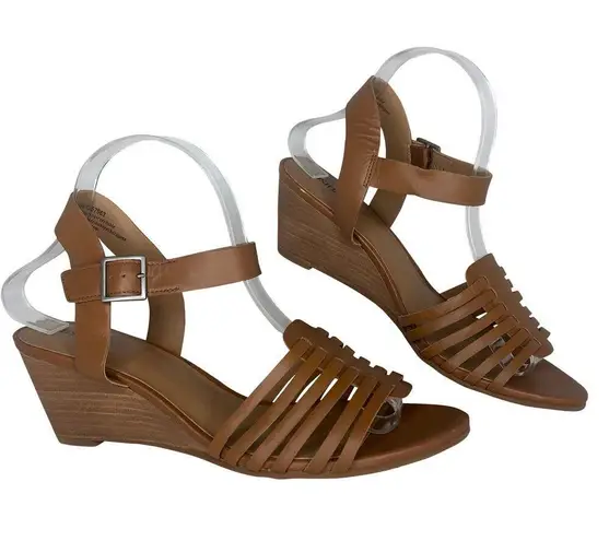 Susina Brown Terra Wedge Sandal