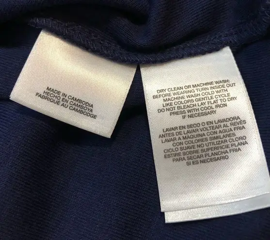 š Pappagallo pullover short sleeve solid navy blue polo top large