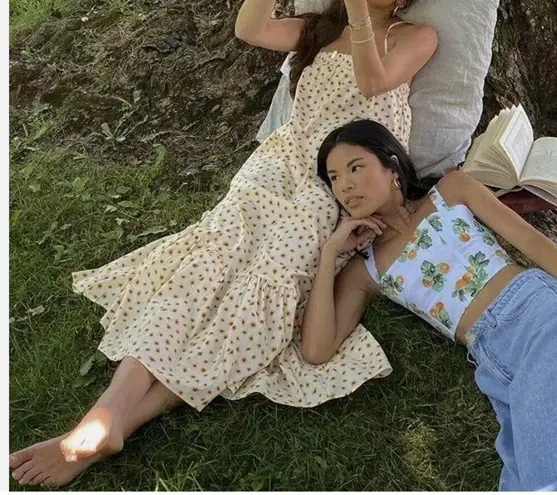 We Wore What NWT Smocked MIDI Ditsy Daisies DRESS