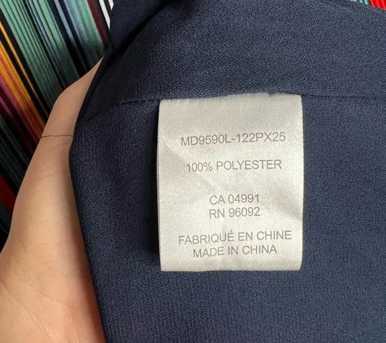 Carolina belle Striped Pleated Dress Size L Multicolor Knee Length Sleeveless