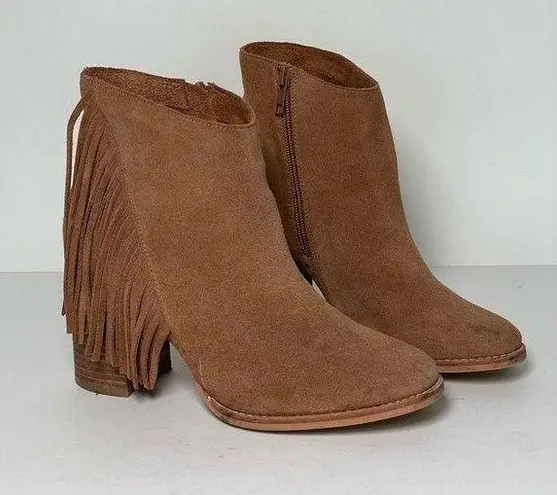 Arturo Chiang Reiden Fringed Suede Bootie Size US8