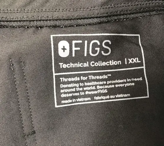 FIGS  Jogger Pants™ Sz XXL Black Zamora Profesional Stretch Slim Cargo Casual