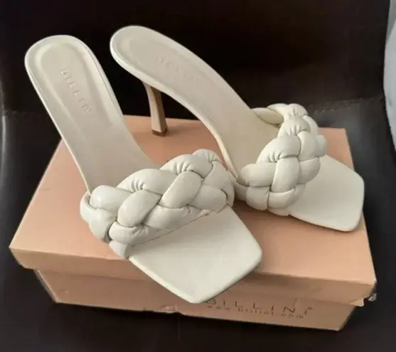 New Billini Salida Braid Sandal Heels in Bone Size 9