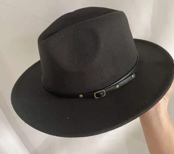 Black Cotton Felt Cowboy Hat