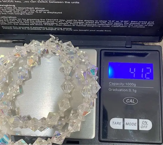 Vintage Clear Aurora Borealis AB Crystal Diamond