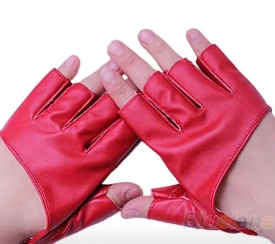Fingerless Leather Gloves Driving Punk