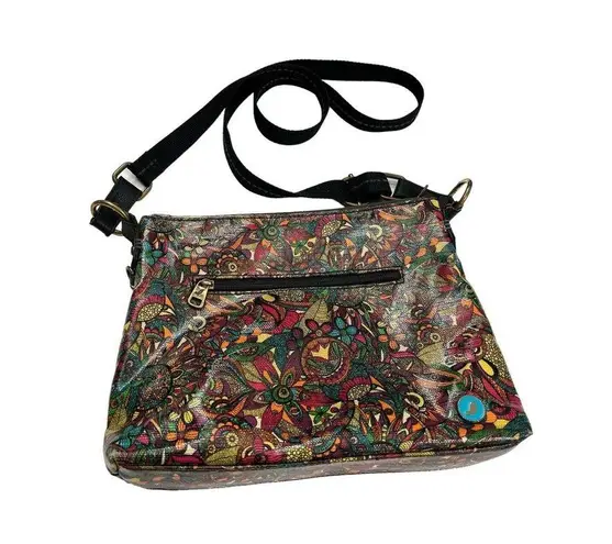 Sakroots ‎ Artist Circle Rainbow Spirit Desert Crossbody Bag Purse Coated Canvas