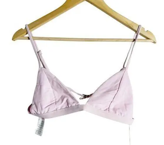 Mara Hoffman Astrid Pastel Pink UPF 50 Triangle Bikini Swimsuit Top Size Large