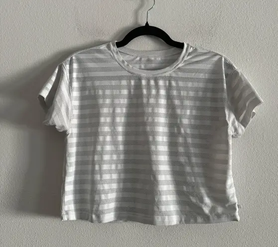 Lululemon Mesh Striped Short Sleeve