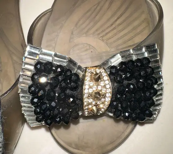 Vivienne Westwood x Mini Melissa Black Bow Women's Shoes size 38