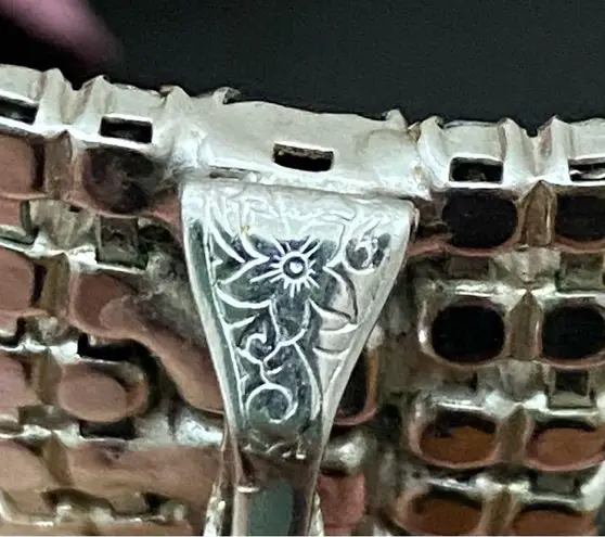 Vintage Signed PAT 1967965 Black/Clear Pave Rhinestones Clip On Earrings 11.0g Black