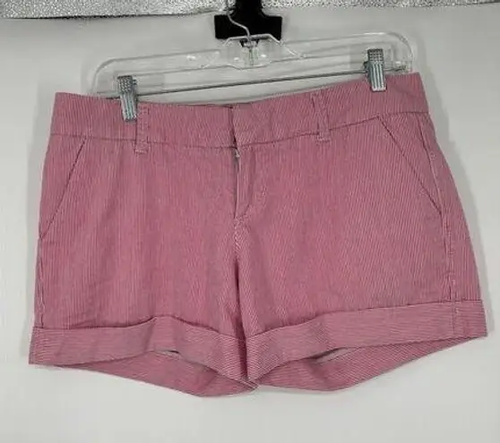 Dear John  Striped Cuffed Shorts Red White Pink Chino Waist Size 29 Preppy