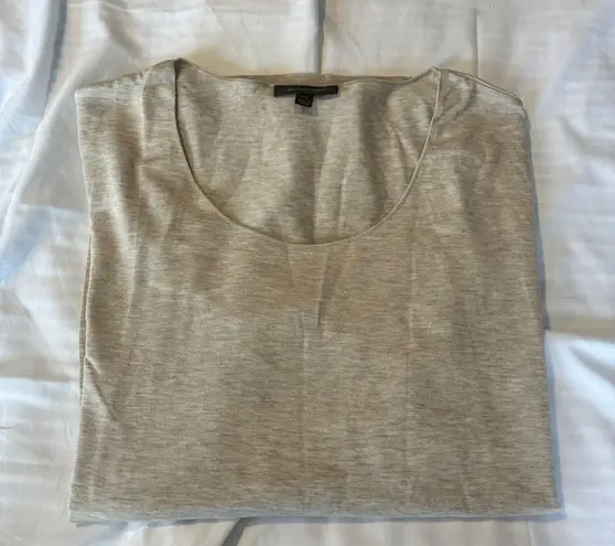 NWT Amber Sun Long Sleeve Top Scoop Neck Knit Casual Beige Size