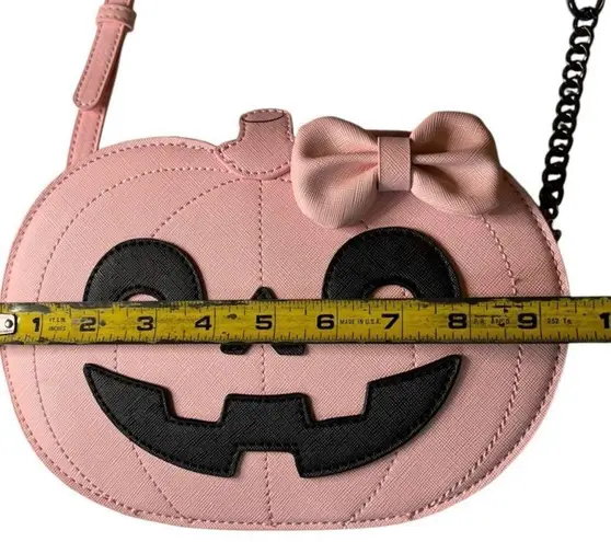 Fine By Me Pink Pumpkin with Bow Crossbody Bag