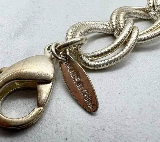 Gold Tone Chunky Textured Y2K Chain Link Festival Belt One Size (OS) ✨