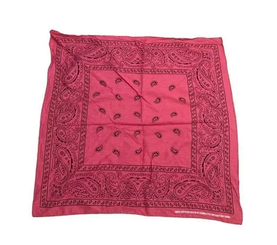 Pink Paisley Bandana Handkerchief Cowgirl Cowboy Pinup Biker Everyday