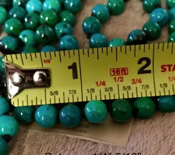 Barse Brand BARSE Genuine Azurite Magnesite Beaded Matte Necklace NWT 60”