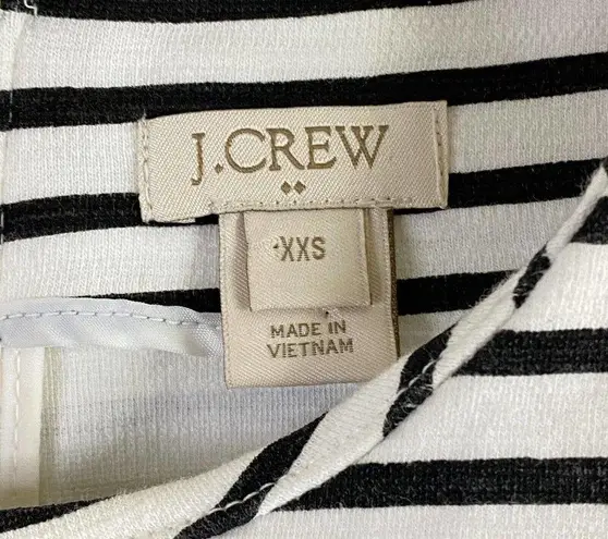 J.Crew  Factory Daybreak Striped Dress Size XXS Black White Style C4098