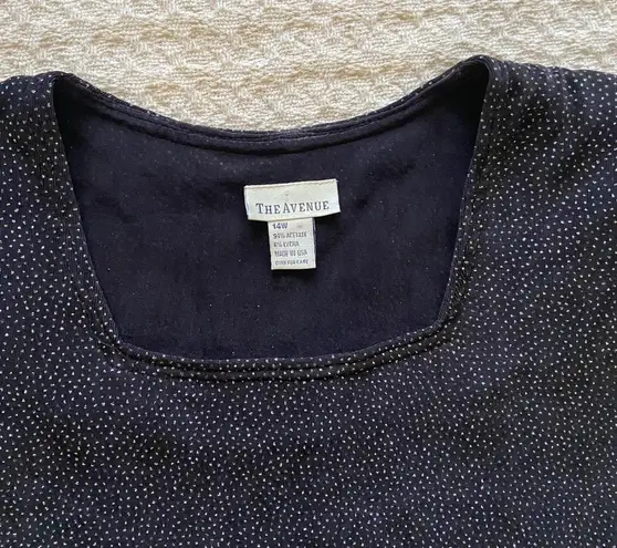 The Avenue Women's Size 14W Black Sparkle Dress Shoulder Pads