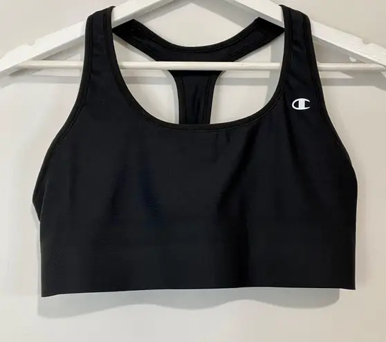 Champion Women’s Logo Racerback Sports Bra Black Size Large NWOT