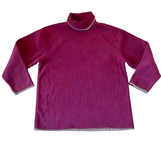 Woolrich Vintage stitch trim long long fleece pullover XL