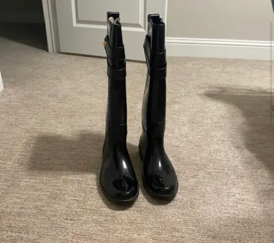 Coach Black Tall Rain Boots