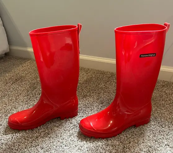 Red Rain boots Size 8.5