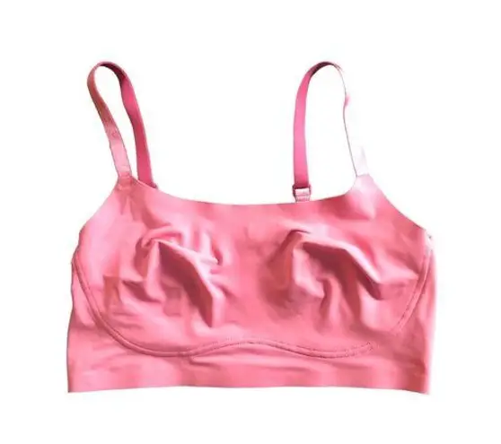 True & Co True Body Lift Scoop Adjustable Strap Bra Full Cup XS Coral NO PADS Pink