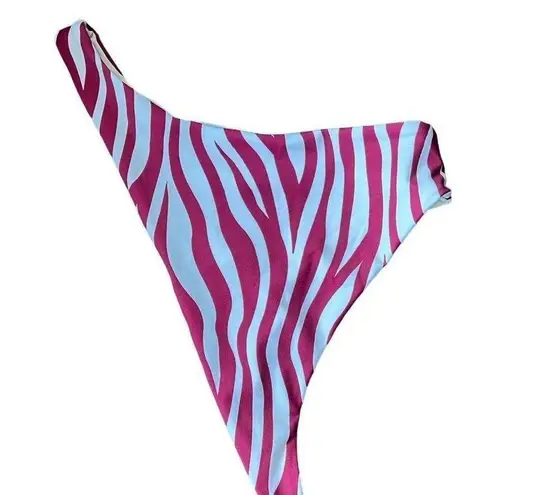 Free People  x Skin By SAME Burgundy Zebra Bikini Bottom Size Large