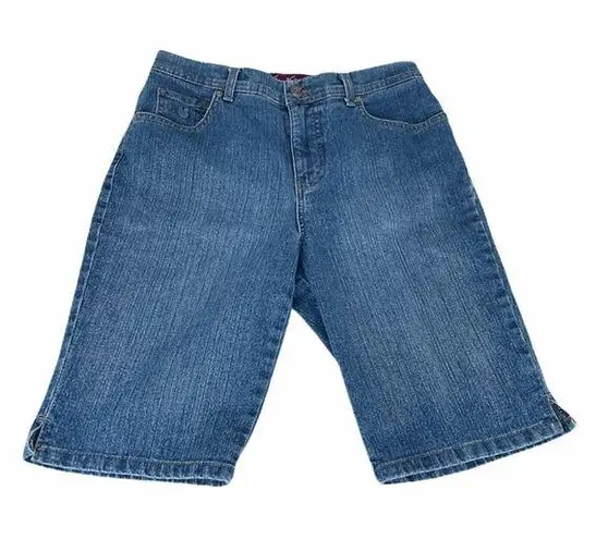 Gloria Vanderbilt  Bermuda Jean Shorts, Blue, 8