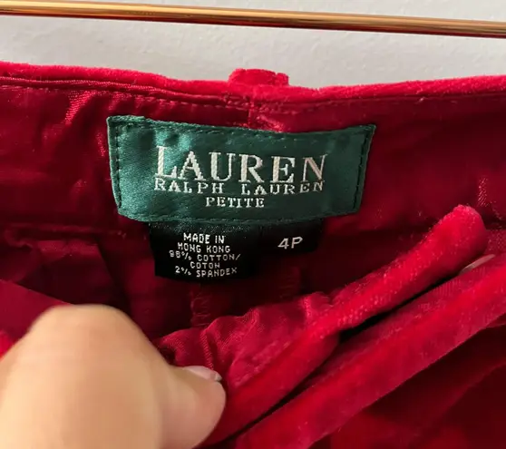 Ralph Lauren Polo Red Velvet Pants