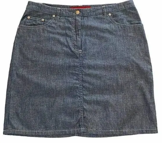 FCUK JEANS Thin Denim Blue Jean Mini Skirt ~ Ladies Size 6