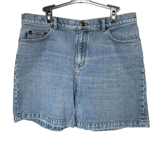 Vintage Lauren Jeans Co. Ralph Lauren Women's High Waisted Denim Shorts Size 14 Blue