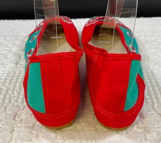 Cinak Women's Red/Blue Floral Shoes/Flats Sz 41 SKU 4918 Red