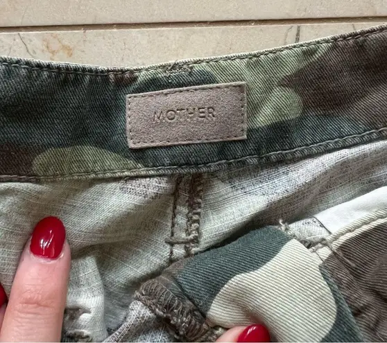 MOTHER Like New Camo Jogger Trouser Jeans with Stripe Sz 24 Green