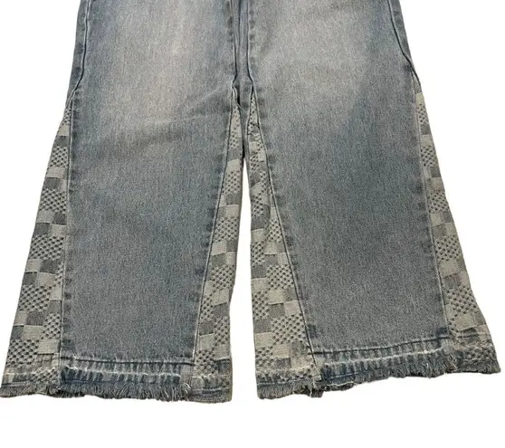 Vervet Flying Monkey High Rise Wide Leg Frayed Hem Jeans, Sz 25