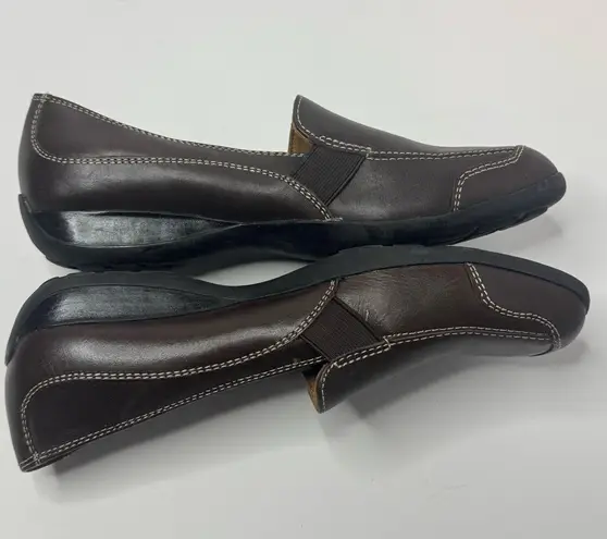 Natural Soul By Naturalizer 'Camelia'Brown Leather Loafers Size 7M