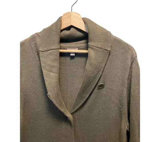 J. Jill Angora Blend Oversized Button Down Knit Cardigan Olive Leaf Size L Cozy Green Size L - Image 10